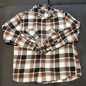 Urban Pipeline Plaid Shirt - Black, White, Orange